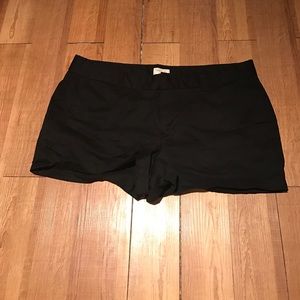 Women's black khaki shorts