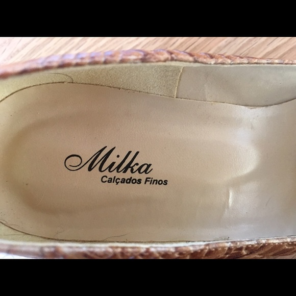NWOT Milks light brown Croc Pumps - Picture 4 of 4