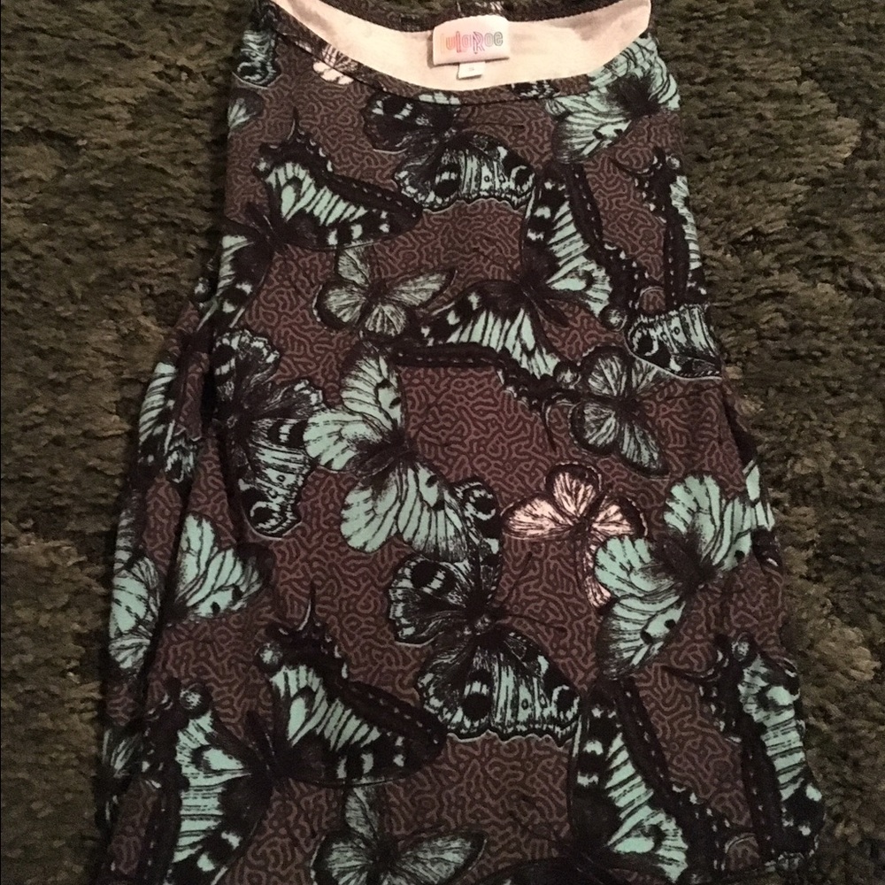 Lularoe small Irma legging material butterflies