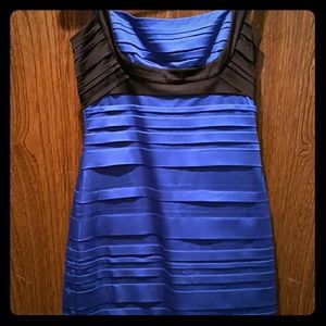 BCBG Max Azria Blue Tier Cocktail Dress Size 6