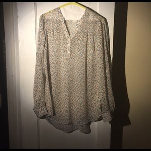 Sheer floral tunic