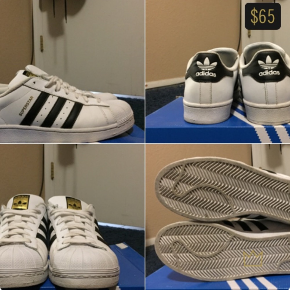 Adidas Original Superstars (white) Size 10 1/2