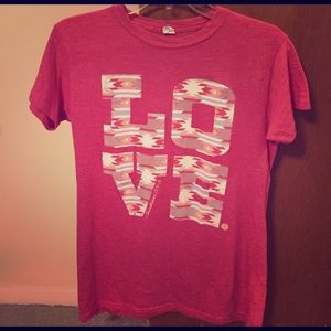 "LOVE" pink T-shirt