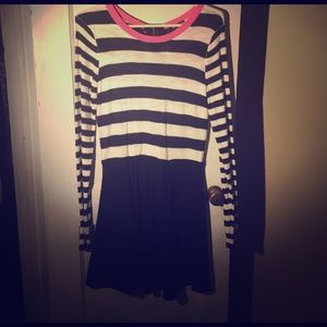 Striped sweater dress