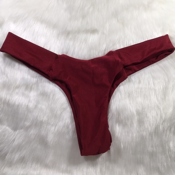 BOGO 50%🌸 Maroon burgundy wine red strappy bikini - Picture 4 of 4