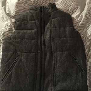 Men's grey tweed vest