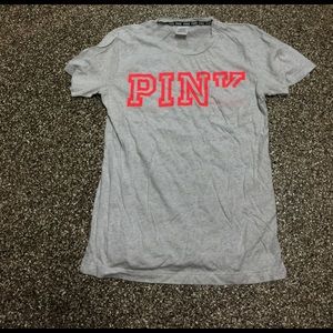 PINK heather grey t-shirt