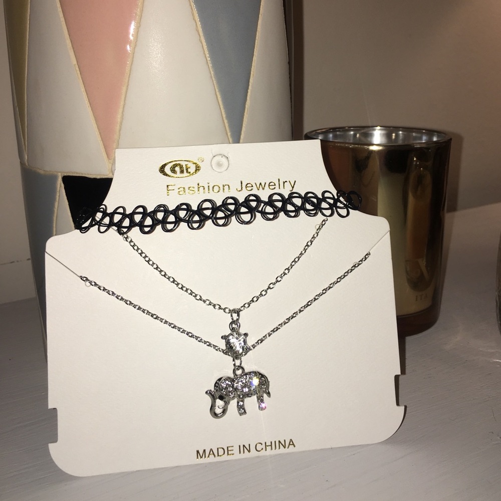 Three piece elephant choker