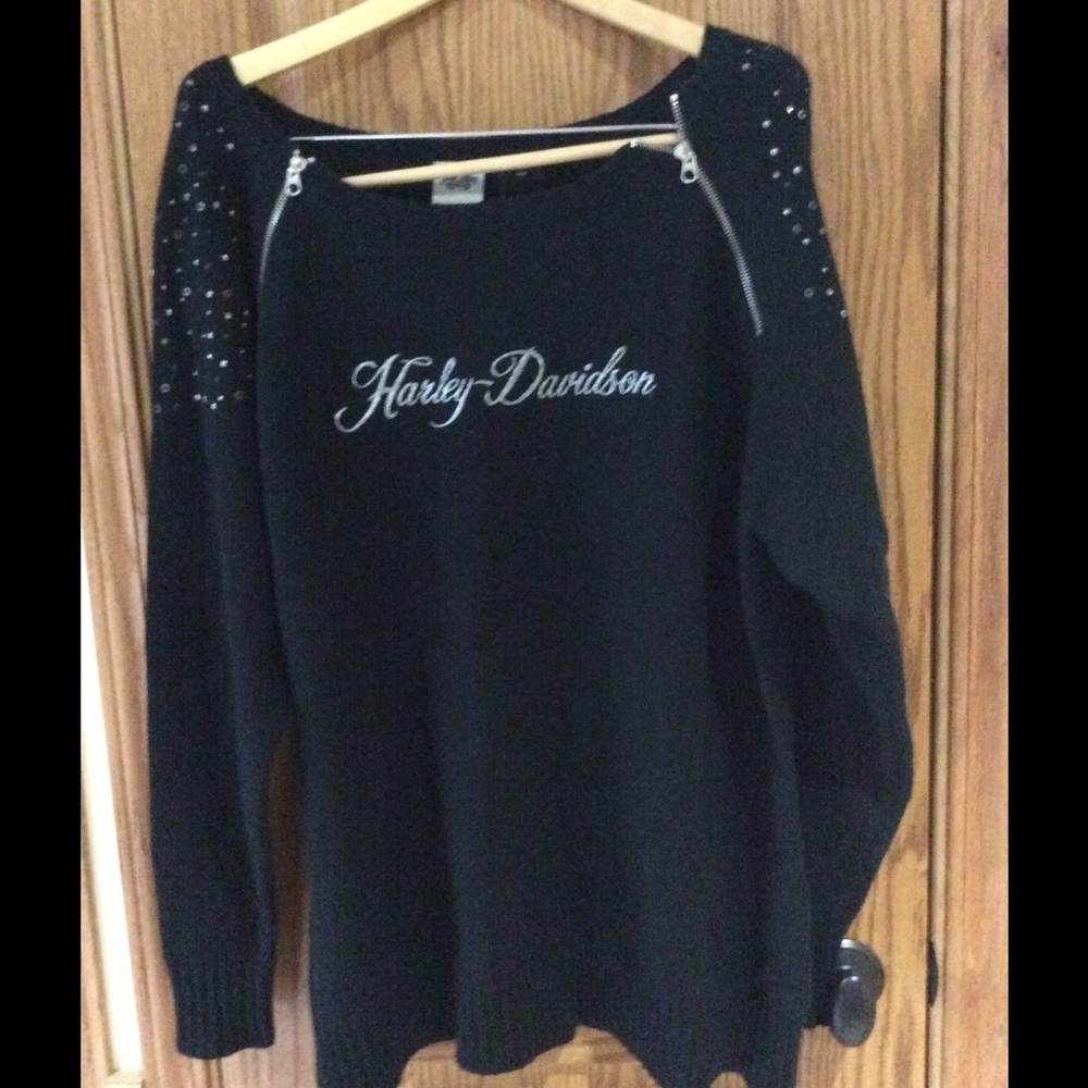 NWT Harley Davidson Zippered Sweater