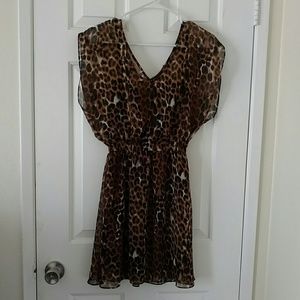 Express dress leopard print XS