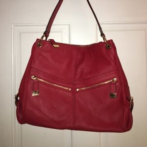 BRAND NEW Michael Kors Layton Hobo bag red & gold