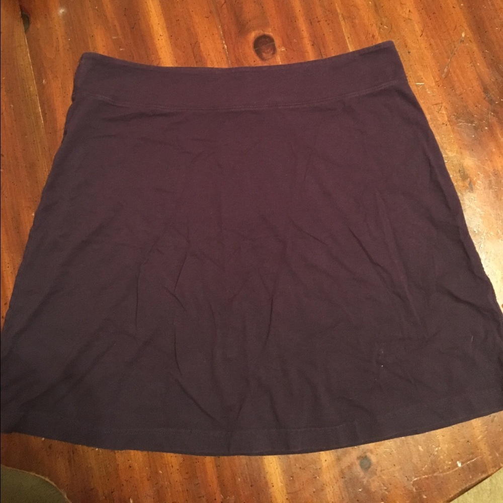 Plum shirt mini skirt