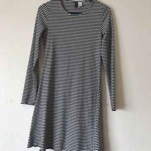H&M Long Sleeve Stripped Skater Dress