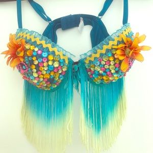 Day of the dead handmade bra