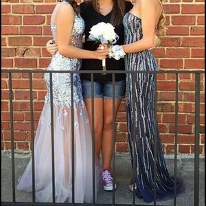 Silver/Lavender Prom Dress