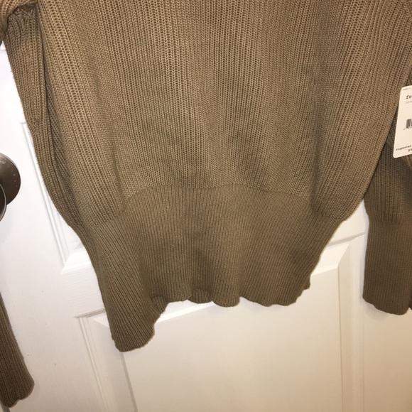 Taupe Free People V-Neck Sweater - Picture 4 of 7
