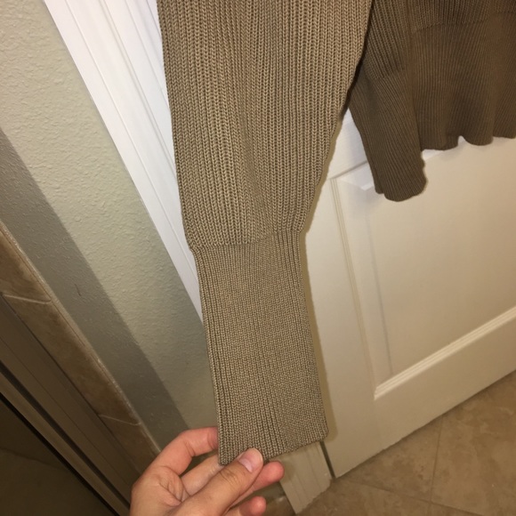 Taupe Free People V-Neck Sweater - Picture 5 of 7