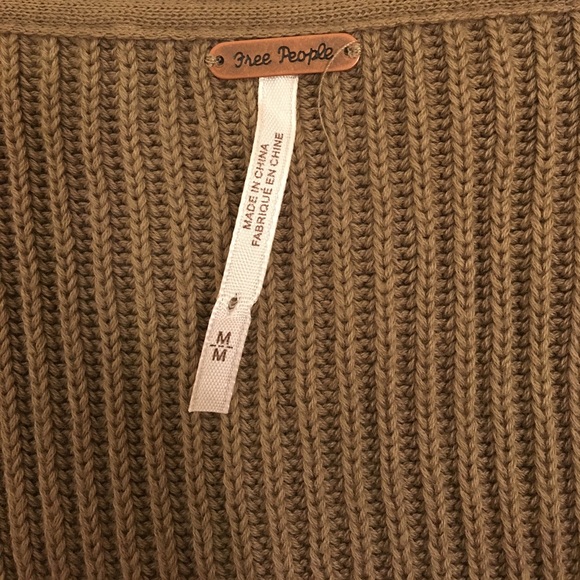 Taupe Free People V-Neck Sweater - Picture 7 of 7