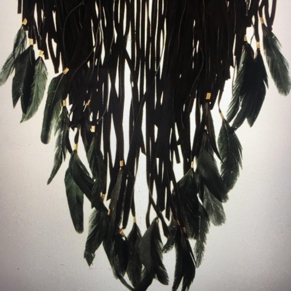 ISABEL MARANT  DAKOTA FEATHER suede  NECKLACE - Picture 2 of 8