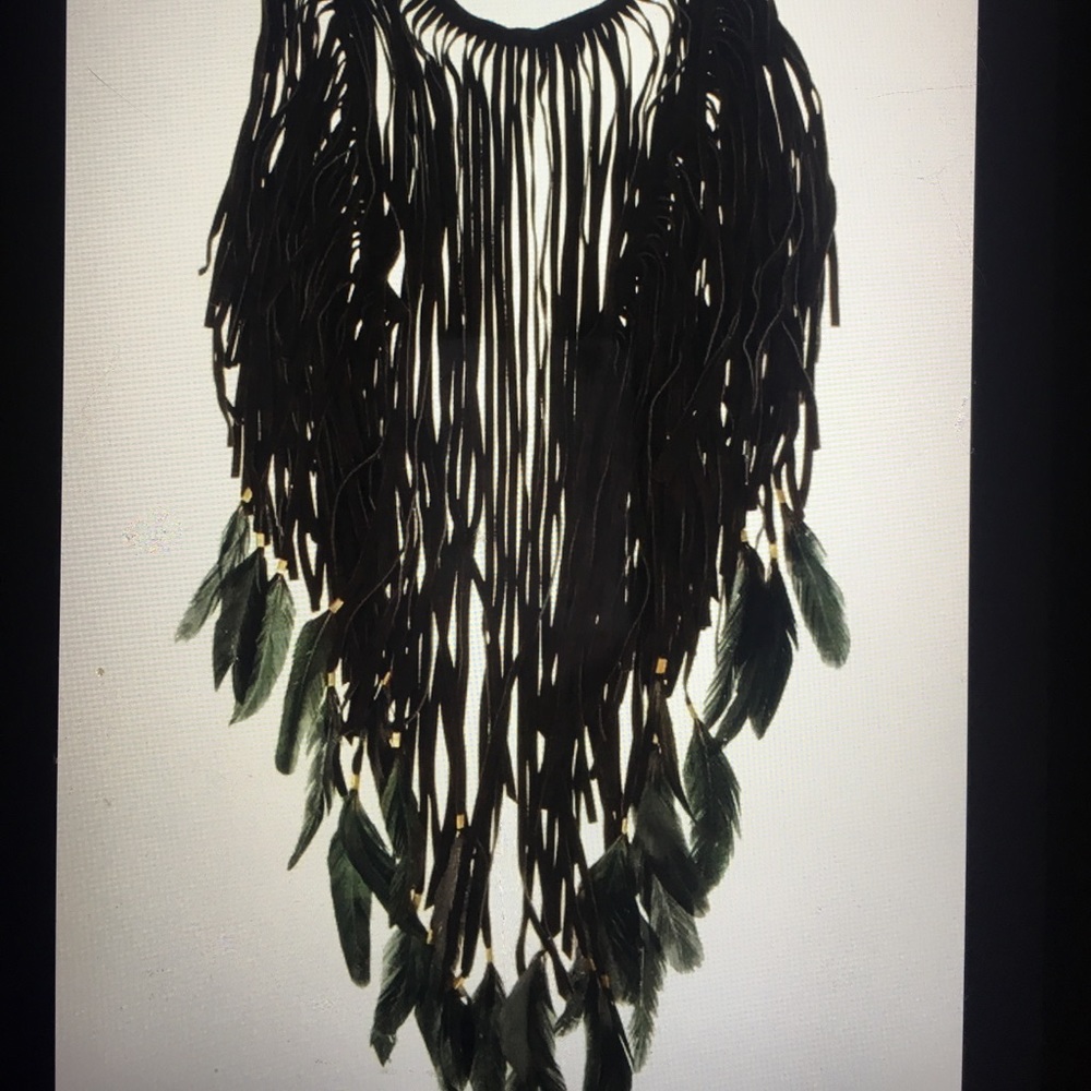 ISABEL MARANT  DAKOTA FEATHER suede  NECKLACE - Picture 6 of 8