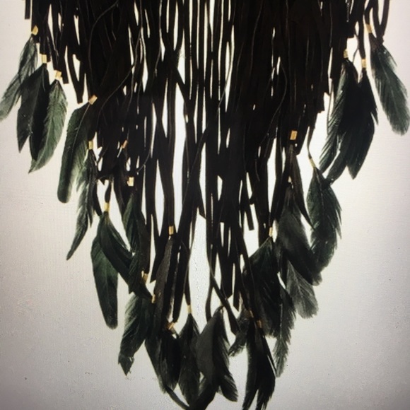 ISABEL MARANT DAKOTA FEATHER suede NECKLACE - Picture 2 of 8