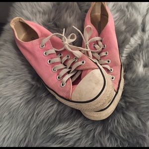 Pink Chuck Taylor converses!