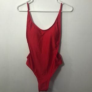 Red One Piece swimsuit