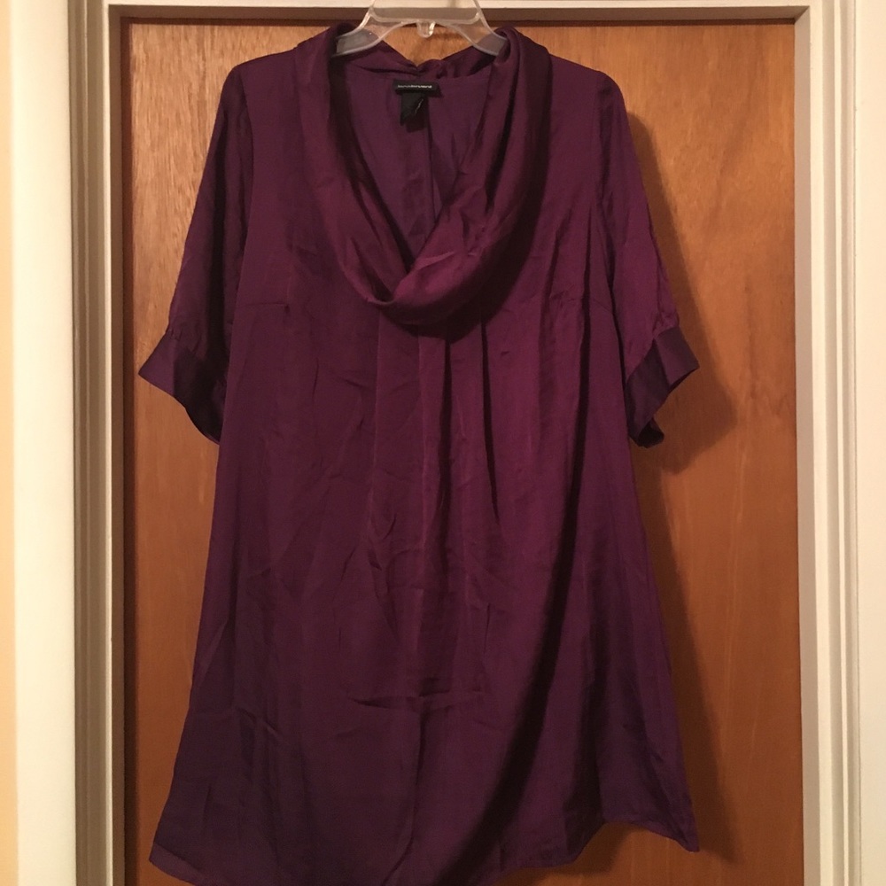 Plum 3/4 length dress shirt
