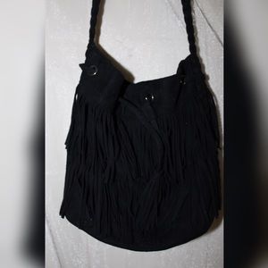 Black Fringe Purse