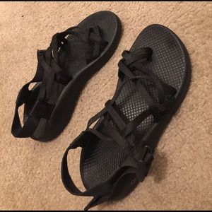 Black strappy Chacos