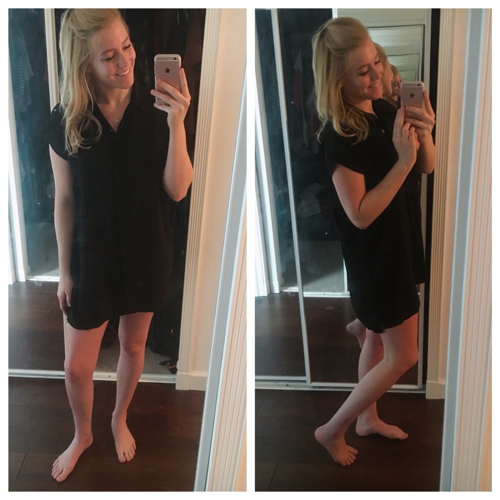 NWT Black shirtdress