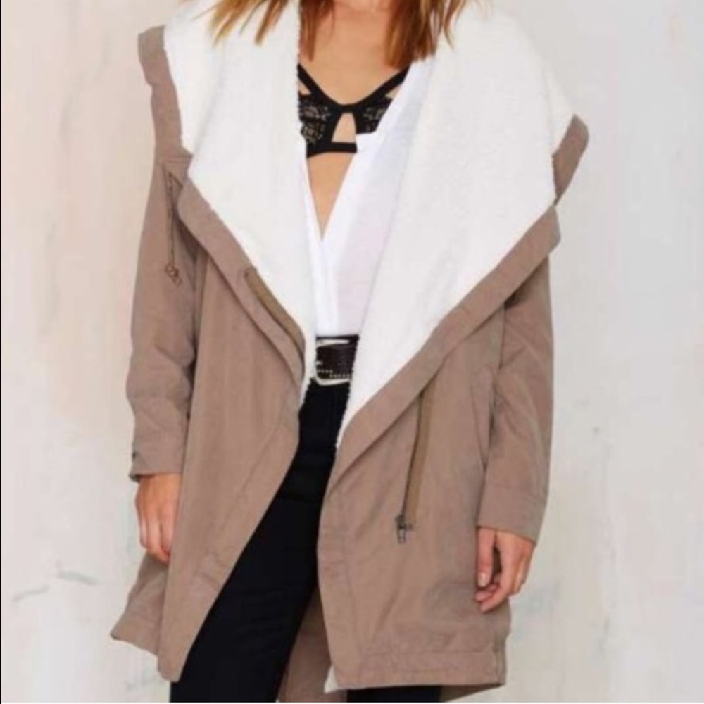 New Sherpa lined jacket coat