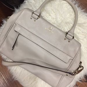 Nude grey, Kate Spade purse.