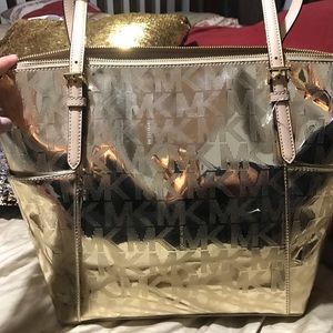 MK Gold Tote
