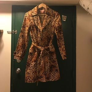 Leopard Print Trench Coat