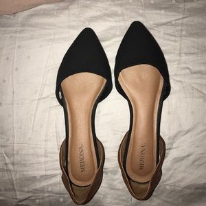 Two tone pointed toe flats