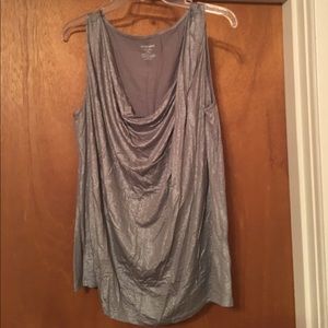 Silver shimmer tank top