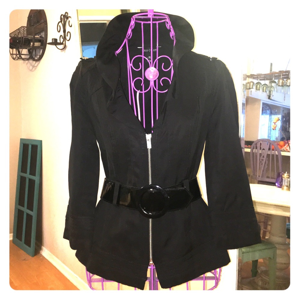 LAST CALL 9/11/22 - White House Black Market Zip Jacket Peplum Moto Blazer
