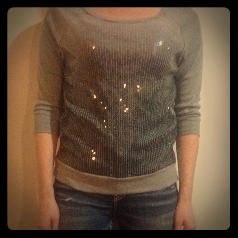Sparkly 3/4 in sleeve Fang shirt