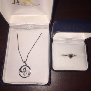 Diamond necklace and ring