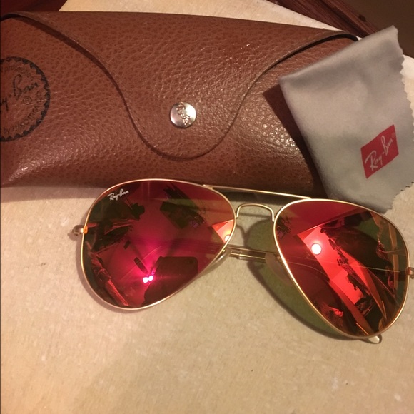 Ray-Ban Accessories - Red Ray-Ban aviators😎❤️