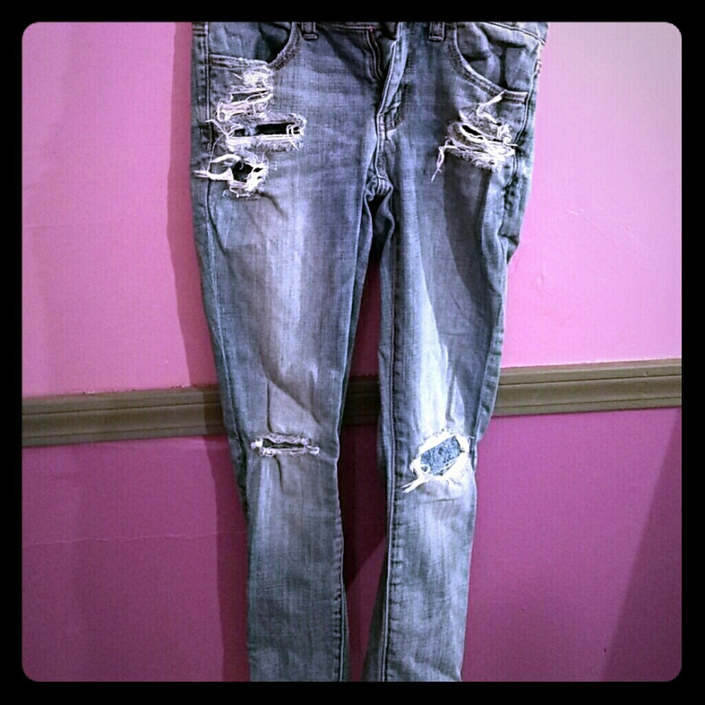 Ripped, trendy jeans