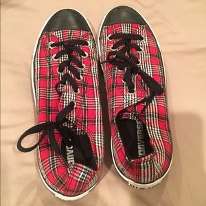 Women's Size 9 Tartan Converse All-Star Sneakers
