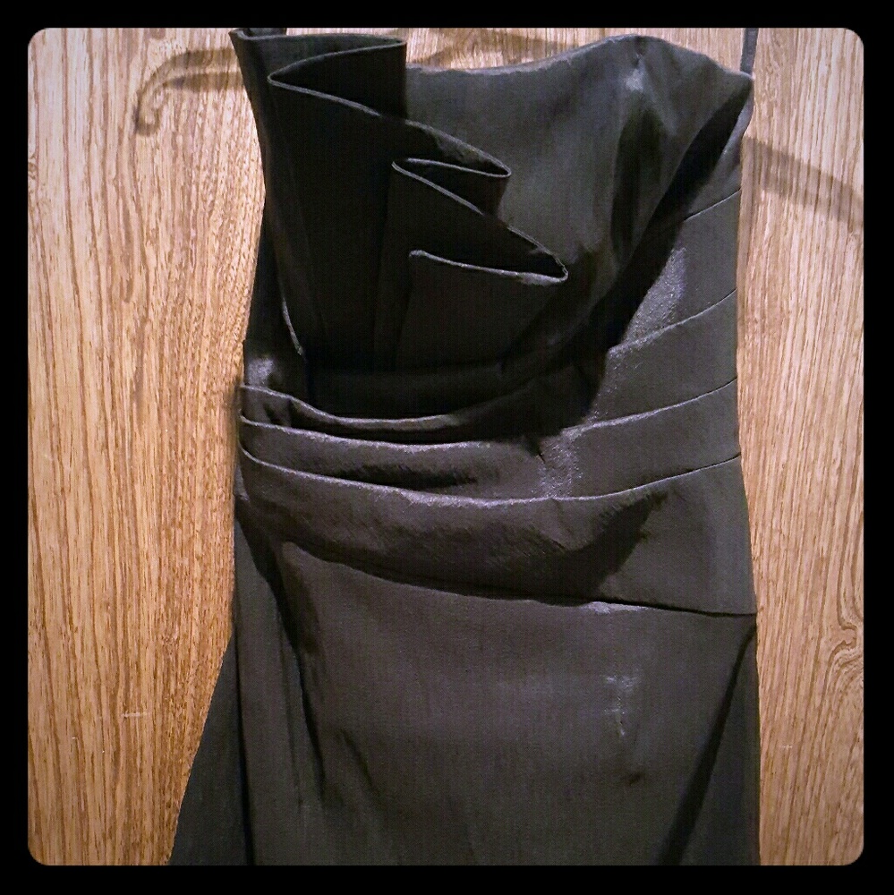 Jessica McClintock Strapless Black Cocktail Dress