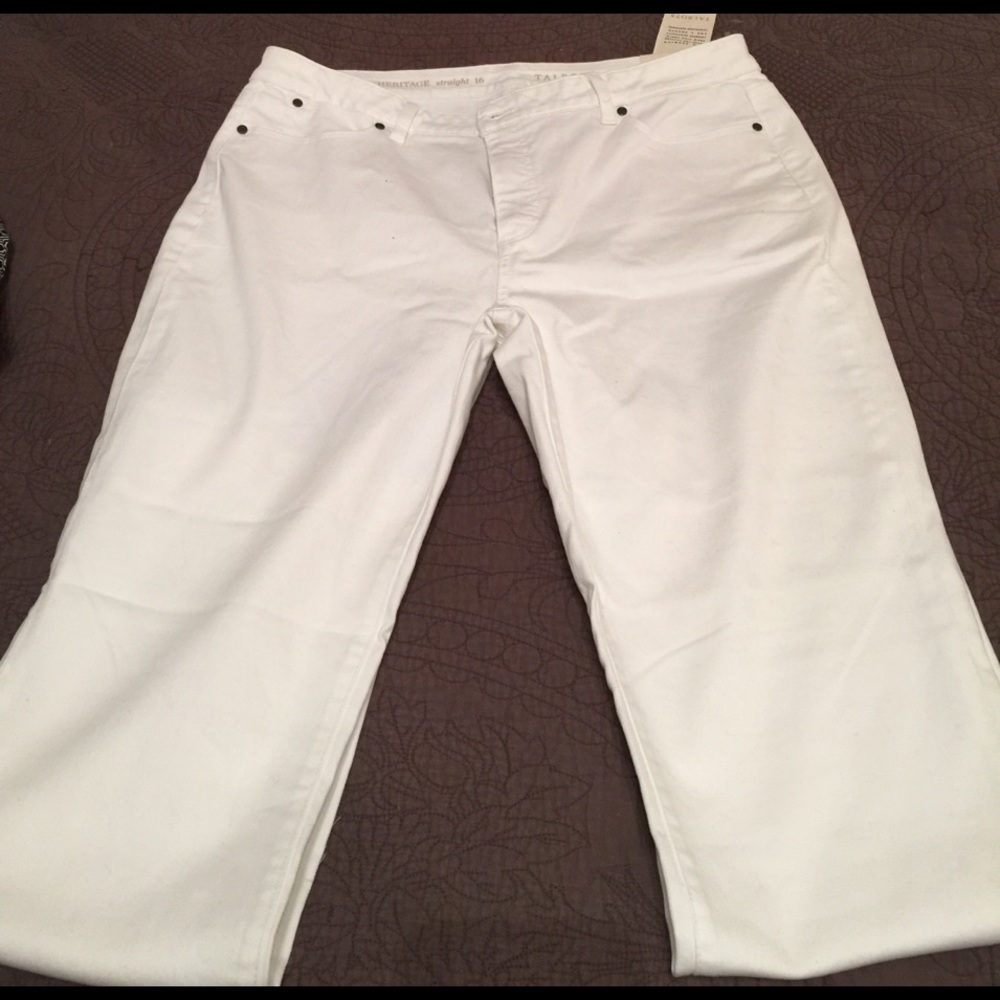 On Sale!!!  NWT Talbots's straight leg white jeans