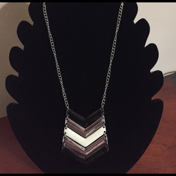 Black, Silver, and White Necklace - Picture 3 of 3