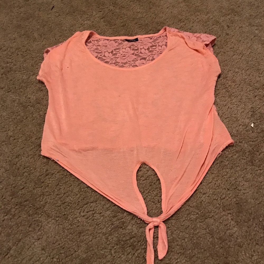 Orange / peach shirt