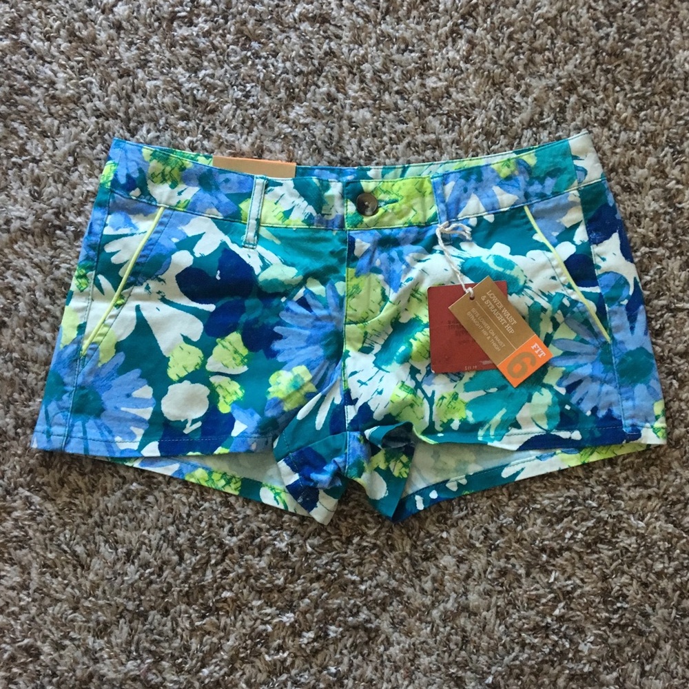 Blue Flower Junior's Shorts