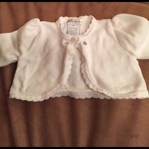 Ralph Lauren white long sleeved cardigan size 3M