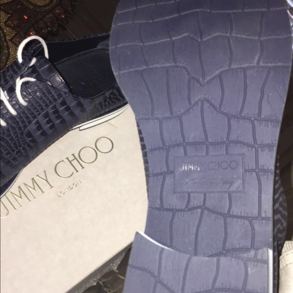 JIMMY CHOO Alaric Uniform Blue Croc Printed